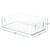 Clear Storage Bins with Handles Stackable Fridge Freezer Pantry Organizer Bins