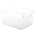 Clear Storage Bins with Handles Stackable Fridge Freezer Pantry Organizer Bins