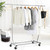 Single Bar Heavy Duty Commercial Garment Rack Rolling Collapsible Clothing Shelf