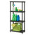 4 Tier Resin Garage Shelving Unit Sturdy Adjustable Storage Shelf Rack Shelves