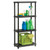 4 Tier Resin Garage Shelving Unit Sturdy Adjustable Storage Shelf Rack Shelves