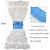 Loop-End Cotton String Heavy Duty Mop Head Refills 6 inch Headband Replacement