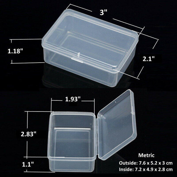 4PCS Small Plastic Storage Container Boxes Box DIY Coins Screws Jewelry Travel