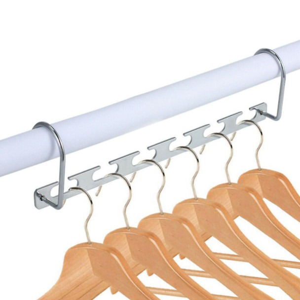 6 Pack Metal Wonder Closet Hanger Organizer Hook Space Saving Clothes Rack NEW