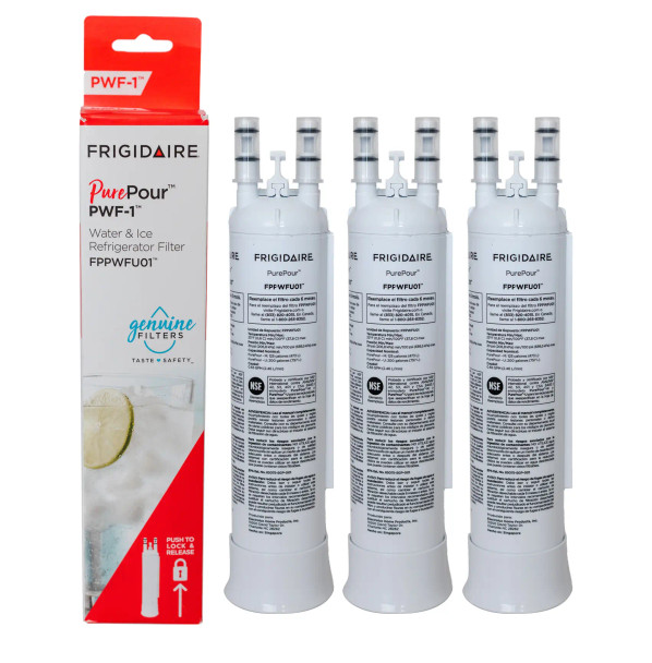 3 Pack Frigidaire FPPWFU01 Water Filter - PurePour PWF-1