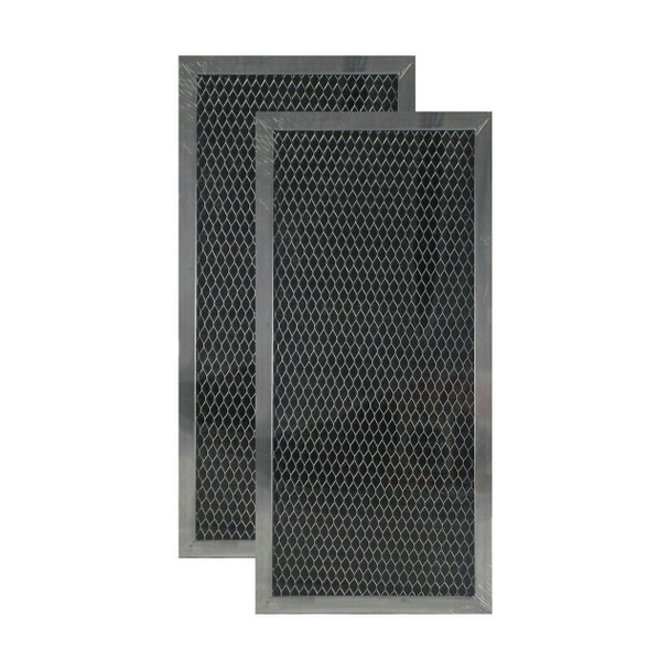 2-Pack Compatible Whirlpool 4393690 Microwave Hood Charcoal Carbon Filter Set