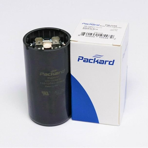 Packard PMJ108 Motor Start Capacitor 108-130 MFD UF / 110-125 VAC