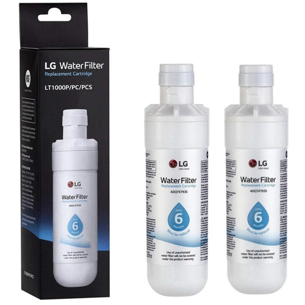 2 Pack LG LT1000P Refrigerator Water Filter MDJ64844601 ADQ74793501 ADQ74793502 Kenmore 46-9980