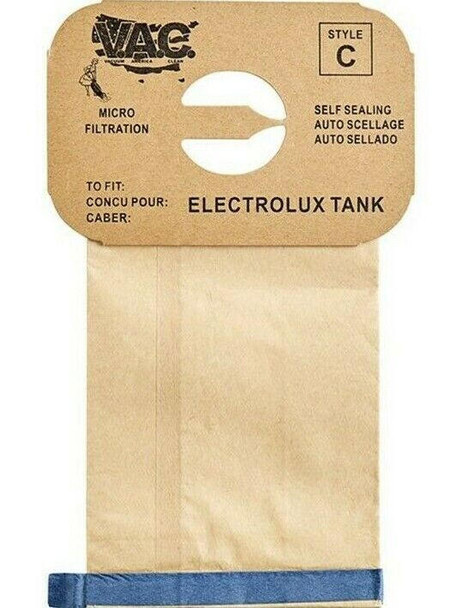 24 Bags for Electrolux Canister Vacuum Style C Vacuum Bags C 4 PLY