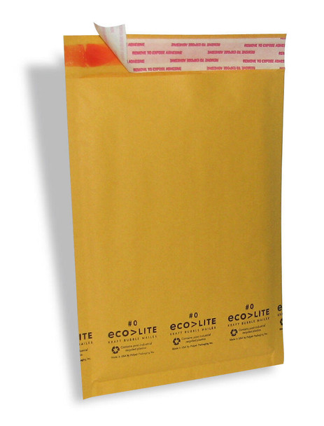 250 #0 6.5X10 Ecolite X- Wide Kraft Bubble Mailers Padded Envelopes Bags CD DVD