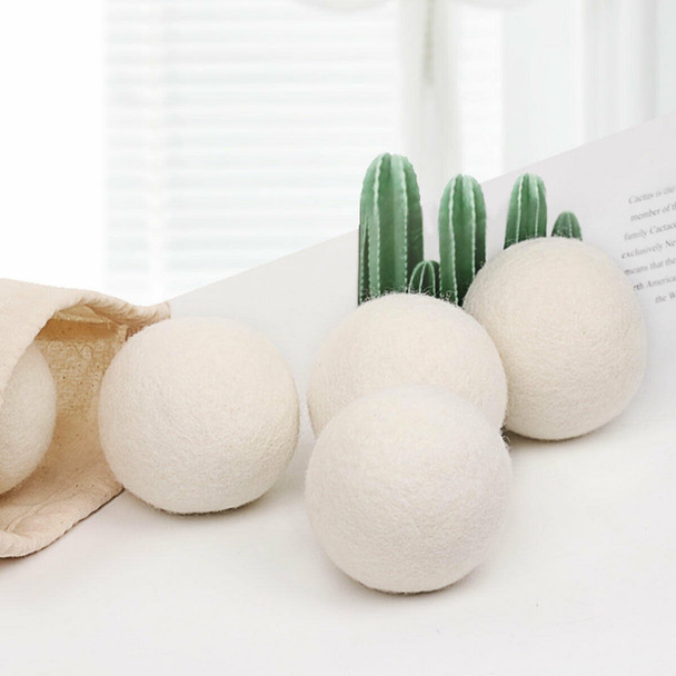 6 Wool Dryer Balls XL 100percent Organic Wool Natural Laundry Fabric Softener new