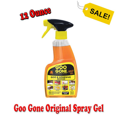 Goo Gone Liquid Gel Spray Adhesive Remover Pack Of 2 bottles 12 fl oz each