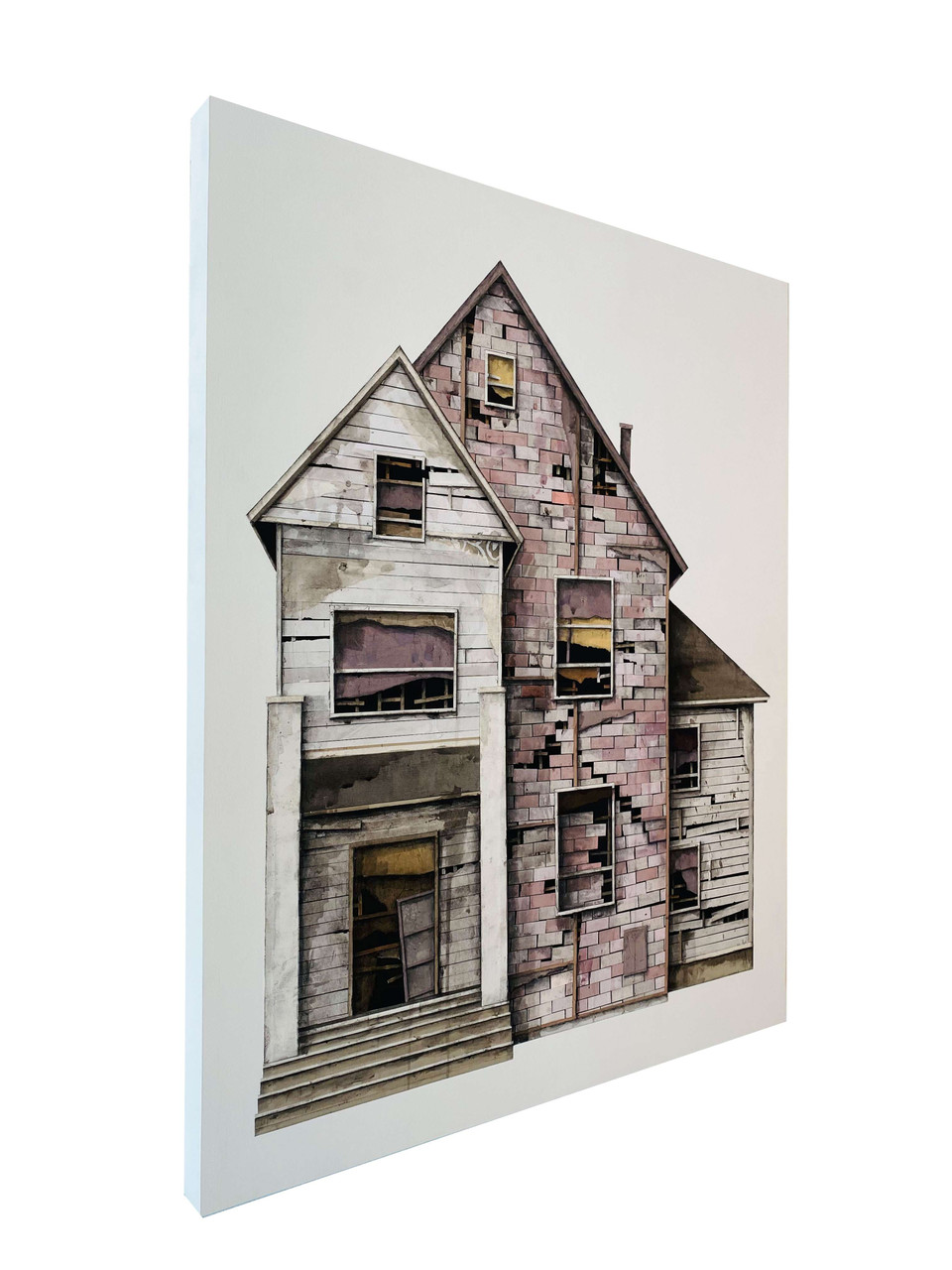 Seth Clark: House Study (purple bricks, white siding)