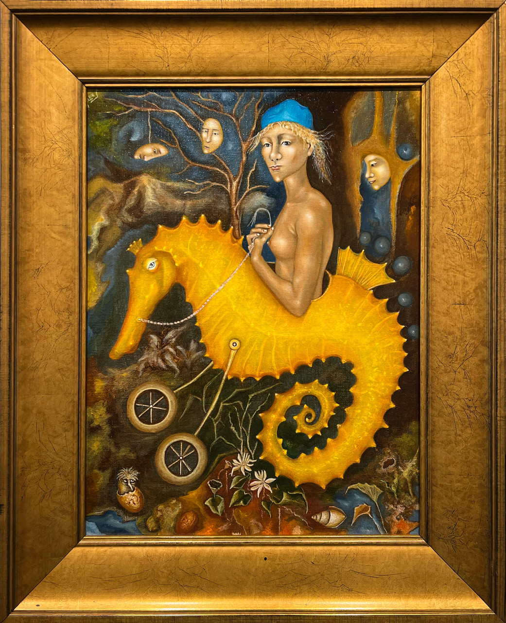 Salvador Di Quinzio: Leda and Her Sea Horse - BoxHeart