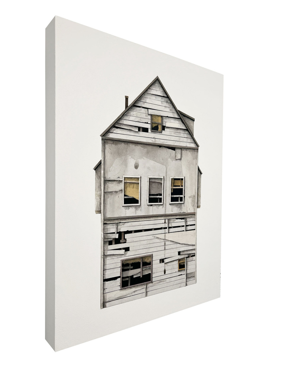 Seth Clark: House Portrait (white & yellow)