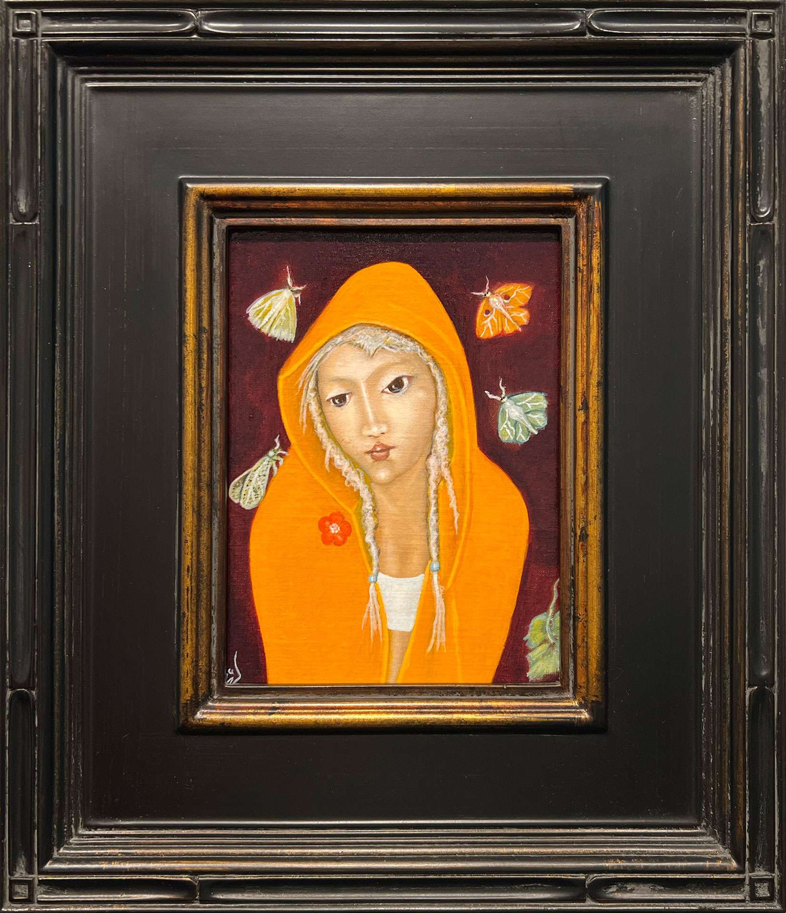 絵画 What do you mean Salvador Di Quinzio: Girl with Orange Hoodie