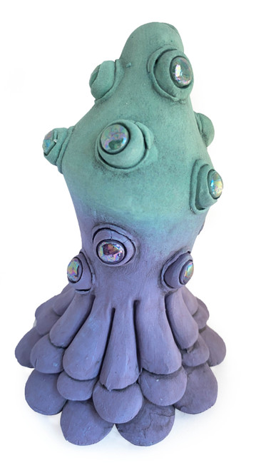 Sara Catapano: Mini Monster (blue and purple) Art & Artists BoxHeart Gallery