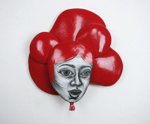 Hannah Pierce: Red Balloon Head (left) Art & Artists BoxHeart Gallery