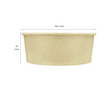 32 oz Poly Paper Short Food Bucket, Kraft, (165mm) - 360 Pcs