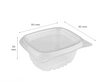 Hinged Deli Container with Lid 6 oz PET Tamper Resistant - 400 pcs