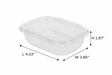 Hinged Deli Container with Lid 6 oz PET - 400 pcs