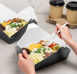 Fold-To-Go Box #2, 54 fl oz,  Black - 200 pcs