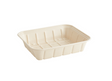 120 oz Compostable Fiber Catering Pan, Natural, 1/2 Size - 25 pcs