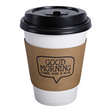 Cup Sleeve, 10-24 oz, Kraft w/Coffee Print - 1,000 pcs