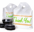 19" x 18" x 9.5" Wave Top Handled Thank you Bags - 500