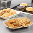 9" x 7" GreaseEase Molded Fiber Food Tray - 500 pcs