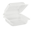 Hinged Container, 6'' x 6" PP, Clear - 300 pcs