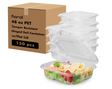 Hinged Deli Container with Lid 48 oz PET Tamper Resistant - 150 pcs
