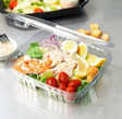 Hinged Deli Container with Lid 48 oz PET Tamper Resistant - 150 pcs