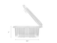 Hinged Deli Container with Lid 64 oz PET Tamper Resistant - 150 pcs