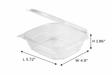 Hinged Deli Container with Lid 12 oz PET - 200 pcs