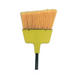 Large Angle Broom w/ Plastic Cap w/ Wooden Handle Flagged YLW Bristle - 1 ea