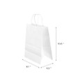 White Paper Shopping Bags, 8" W x 4.5" G x 10.25" H, Small - 250 pcs