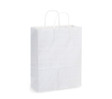 White Paper Shopping Bags, 8" W x 4.5" G x 10.25" H, Small - 250 pcs