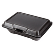 Genpak Black Foam, Vented,  9 3/16" x 6.5" x 2.75" One-Comp Container - 200 pcs