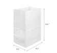 Paper Bag, 20 lb (Shorty), White - 500 pcs