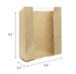 Pastry / Bakery Bag , Kraft with Window, 6.5" x 8.7"  - 1000 pcs