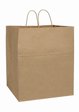Kraft Paper Shopping Bags, 16.9” W x 9.4" G x 17.7” H, 2XL - 150 pcs