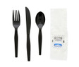 Cutlery Kit, PS, 6 Piece Black HW (F,K,S,Nap,S&P), 250 Kits