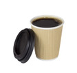 Paper Hot Cup (90mm), Kraft Ripple Paper, 12oz, 500 Pcs