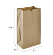 Paper Bag, 6 lb, Kraft - 2,000 pcs