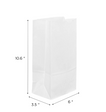 Paper Bag, 6 lb, White - 2,000 pcs