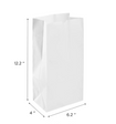 Paper Bag, 8 lb, White - 1,000 pcs