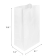 Paper Bag, 20 lb, White - 500 pcs