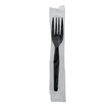 Fork, Heavy Weight, Ind Wrapped, Black, PS  - 1000 pcs