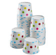 12oz Dbl Poly Paper Hot/Cold Food Cups (100mm), Dots - 1,000 pcs